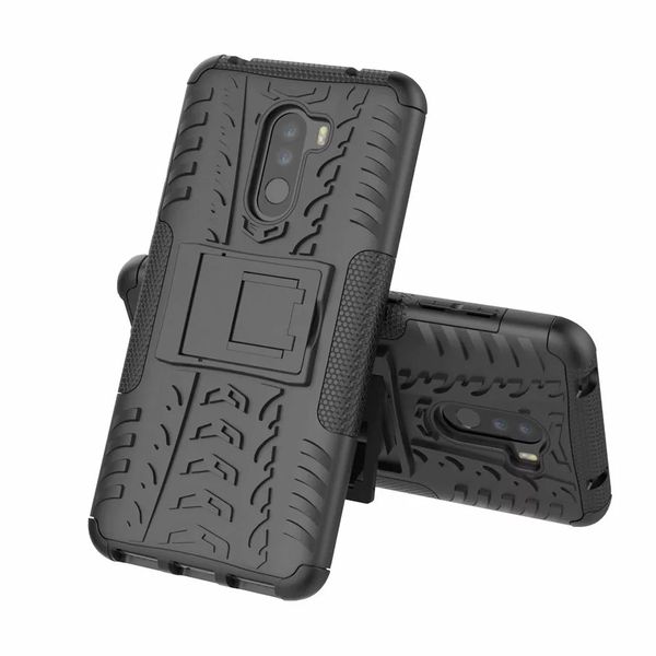 

shockproof with stand back cover armor hard pc for xiaomi pocophone f1 case