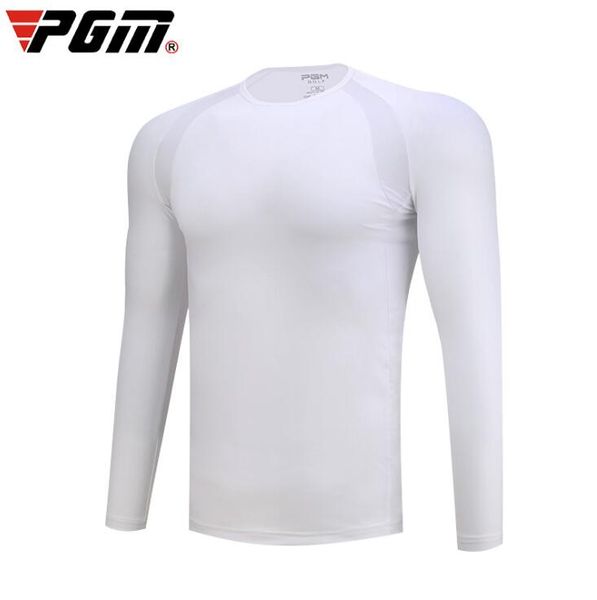 

pgm men long sleeve sunscreen clothing golf t-shirt quick-dry breathable bottoming shirt summer men golf wear 3 style neck, Black;blue