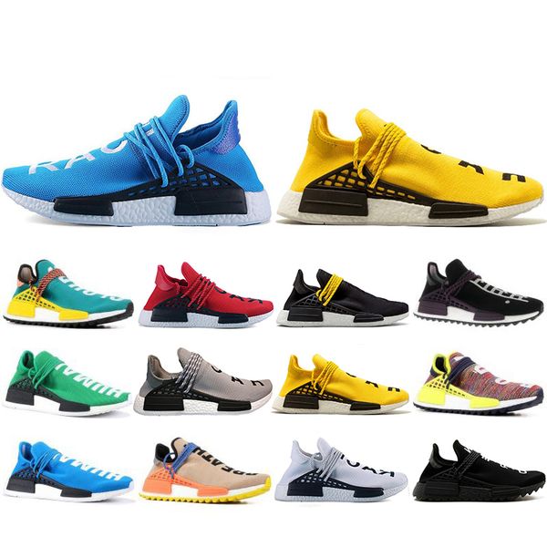 

sale human race trail running shoes nerd black cream men women pharrell williams hu runner yellow white red sports runner sneaker