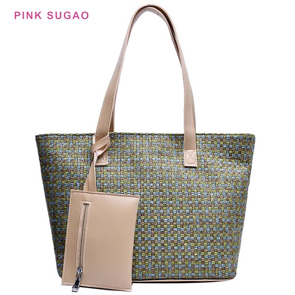 

pink sugao 2pcs composite bag luxury handbags women bags designer purses and handbags shoulder bag shopping new