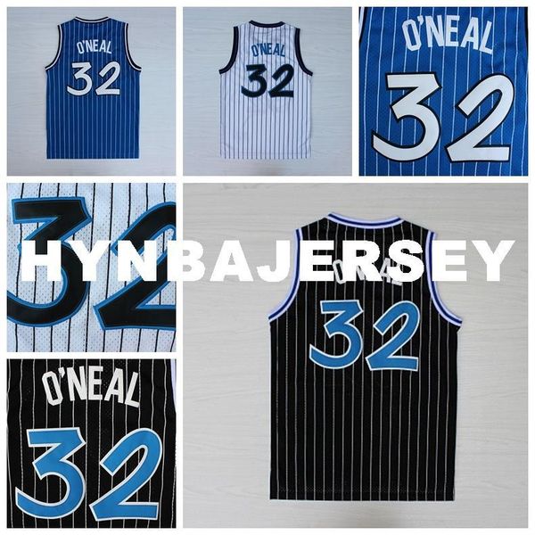 

oneal jersey, 32 oneal retro basketball jerseys,white blue black stripe ,embroider logos, size:s-xxl ncaa college, Black;blue