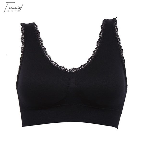 

femme lingeries padded bra women new lady chic casual solid lace fitness bra stretch non convertible straps vest lingerie top, Red;black
