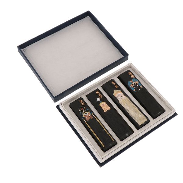 

pack of 4 pieces ink stick with beijing opera mask pattern for calligraphy