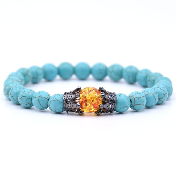 

unique crown flower platinum beaded bracelet couple fashion jewelry decoration gift, Black