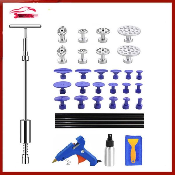 

pdr tools dent de rÃ©paration dent puller kit removal slide hammer glue sticks reverse hammer glue tabs car hail damage