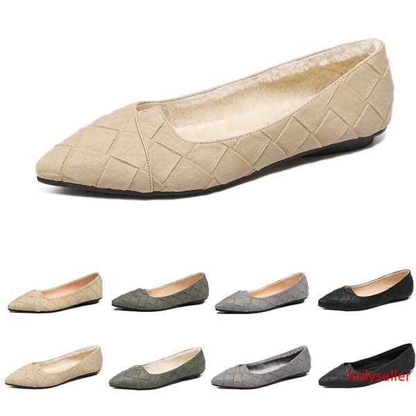 

fashion women s casual leather shoes lattice flat shoes with pointed shallow mouth elegant outdoor walking shoes main20