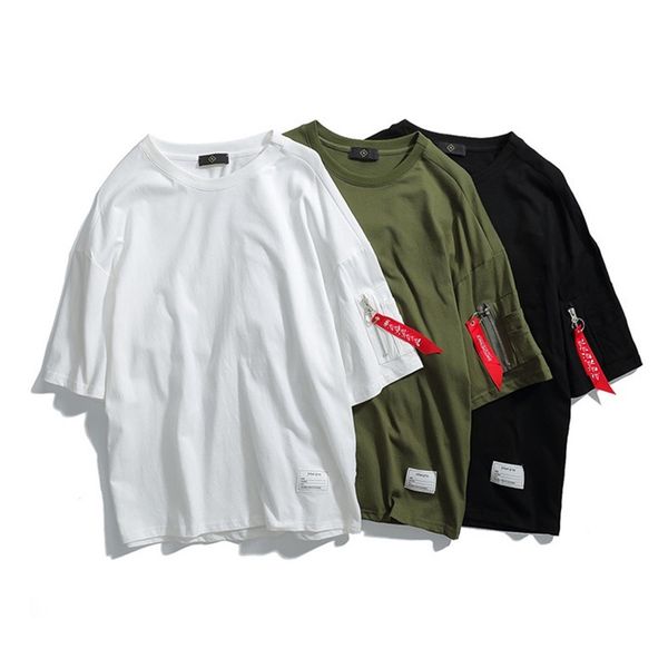 

Fashion Tees Men Trending Clothing Cotton O-neck T-shirts Summer New Solid Slim Fit High Street wear Top Tees