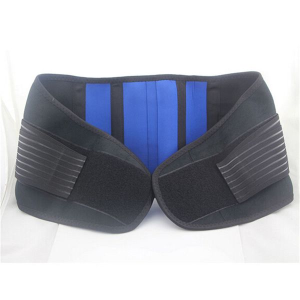 

sport waist support adjustable neoprene double pull lumbar support elasticated back belt brace relief band waist sport products, Black;gray