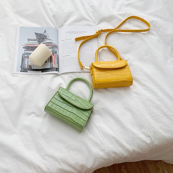 

small green alligator pu leather handbag ins mini messenger bags for women vintage party clutch bag ladies purses hand bags
