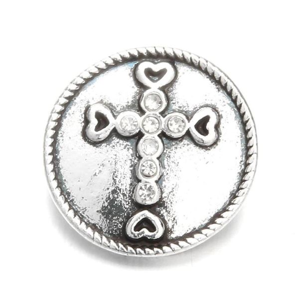 

20pcs cross new snap jewelry rhinestone design snap button 18mm charms fit ginger snaps jewelry, Golden;silver