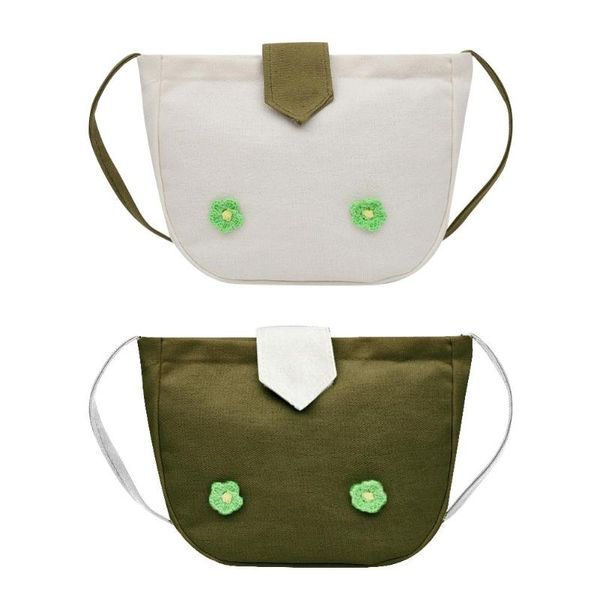 

модные малый свежий вязаная сумка crossbody цветочные canvas дамы повседневный простые сумки на ремне для путешествий decor