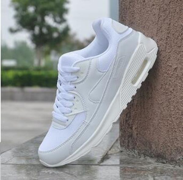 

A2 2019 Mens Sneakers Shoes classic 90 Running Shoes Black Red White Sports Trainer Air Cushion Surface Breathable Sports Shoes 36-45 NN1