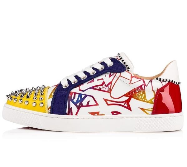 

роскошные seavaste 2 orlato red bottom тапки граффити лакированной кожи шипы low top досуг квартиры fashion party свадебная обувь