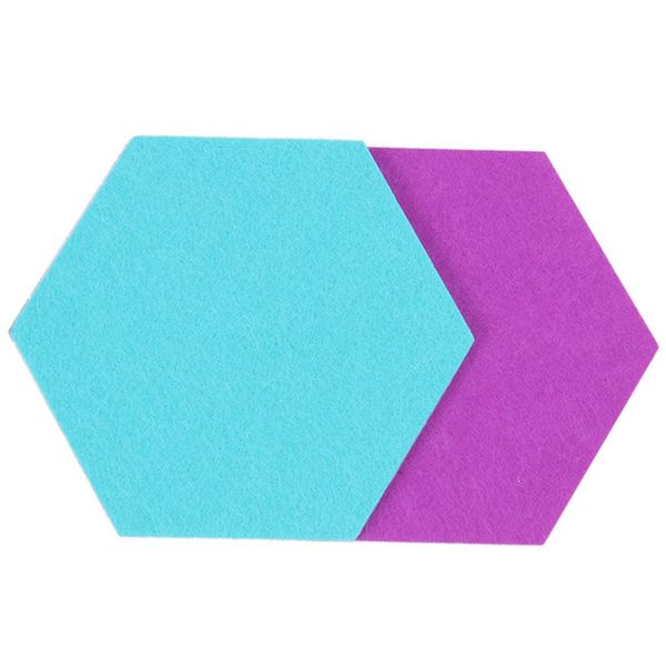 

set of 6 hexagon felt pin board self adhesive bulletin memo p cork boards colorful foam wall decorative tiles with 6 pushpin
