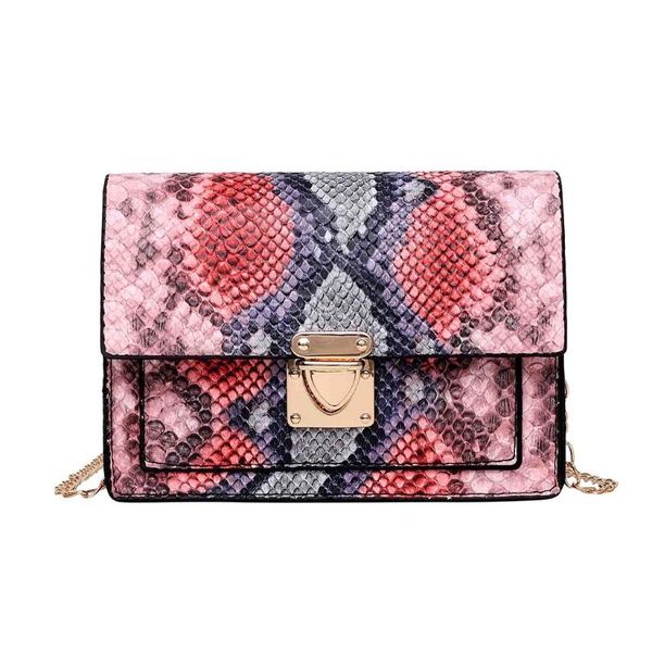 

aelicy snake print women bags 2020 new popular chains ladies shoulder bag candy color female bag fashion girl messenger t23