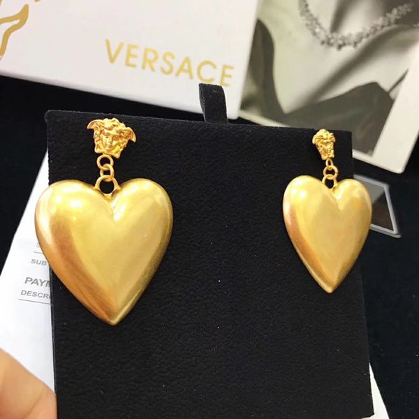

brass material for women charm heart shape earring wedding jewelty and cloth design earring ps8629, Golden