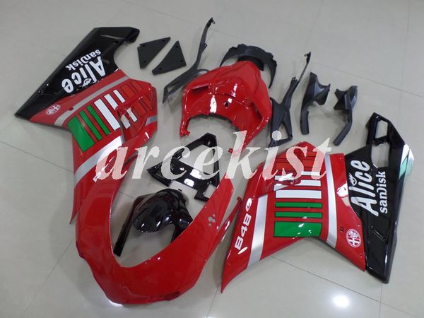 

новый abs инъекция полный обтекатели комплекты fit для ducati 848 evo 1098 1198 1198s 2007 2008 2009 2010 2011 2012 тело установить прохладн