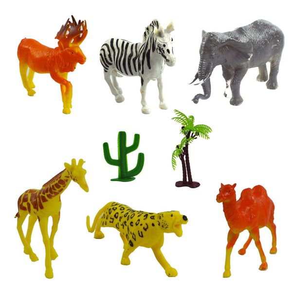

6pcs plastic wild animals toy model kids educational toys gifts