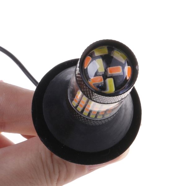 

2pc bau15s 96-led 3014 50w dual-color switchback led drl turn signal light kit