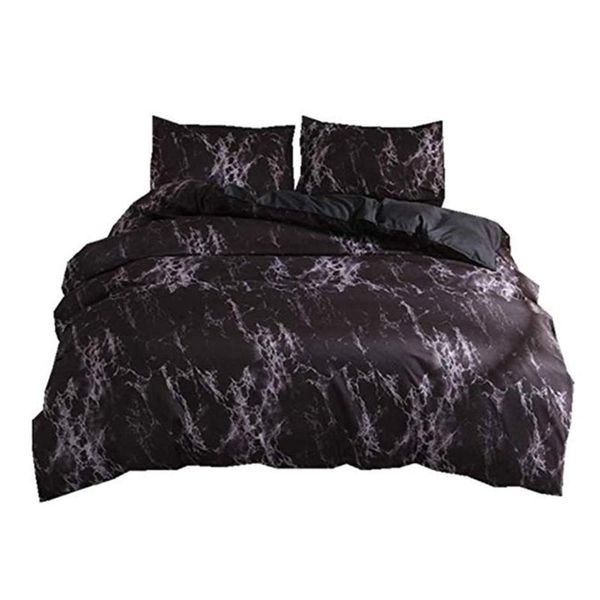 

bedding set queen size black marble printed reactive ropa de cama bed set for double bedding sets duvet cover