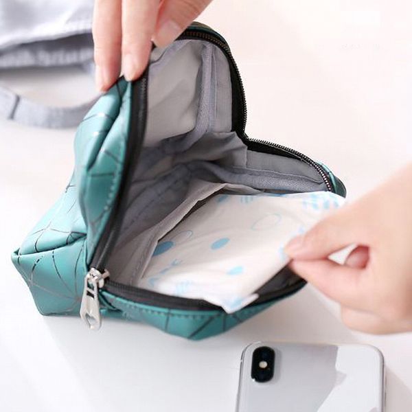 

new ladies sanitary napkin storage bag portable travel storage key id coin bag lipstick bags zipper wallet