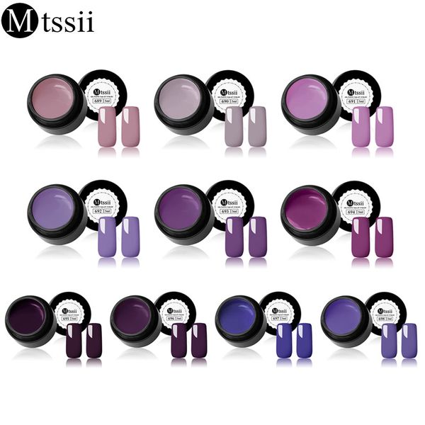 

mtssii 5ml purple series gel nail polish bright colorful gel lacquer for stamping need base coat varnish