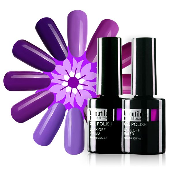 

beautilux purple violet lavender color soak off uv led nail gel polish gels nail varnish lacquer enalmel 10ml, Red;pink