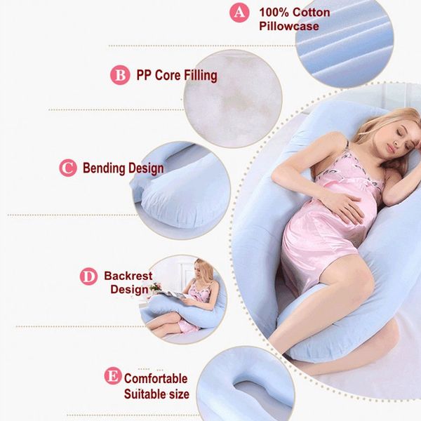

u-shape pregnant women pillow breastfeeding cushion sleeping multiaspect support cushion bedding multifunction maternity pillow