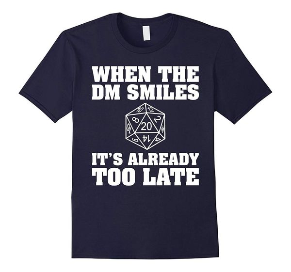 

2019 fashion men t shirt when the dm smiles it s already late gamer gift t shirts 100% cotton, White;black