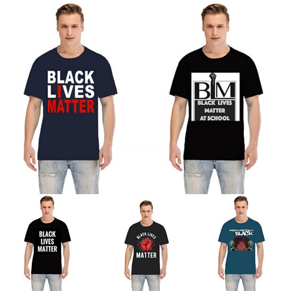 

black lives matternovelty fashion casual designer men's t-shirt letter embroidery t-shirt men's short-sleeved t-shirt #67359, Gray;blue