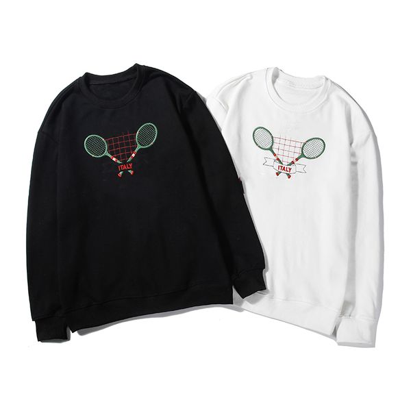 

wholesale designer hoodies with letter embroidery couple fashion men hoodies autumn winter women's hoodies luxury o-neck two color