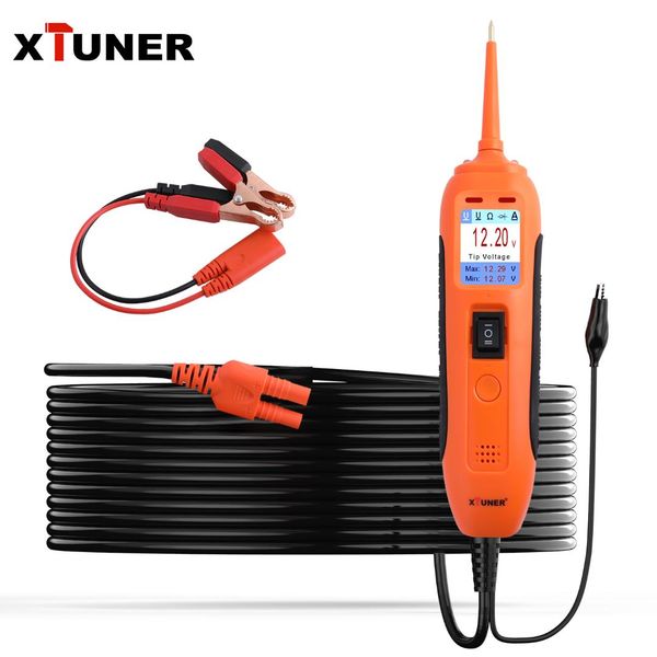 

xtuner pt101 12v/24v power probe circuit tester dc/ac electrical system diagnostic tool voltage current test car battery tester
