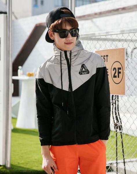 

2018 new fa hion 3m reflective jacket men women windbreaker hip hop jaqueta ma culino waterproof jacket anorak