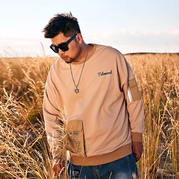 

80kg-140kg tw oversize men's hoodies autumn winter men solid hoodie male hoodies cotton solid enlarge hooded, Black