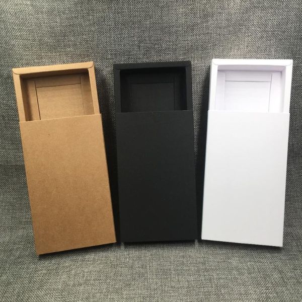 

50pcs / lot 16.1x9.6x2.6cm ретро 3 цвета куб прицепного нажмите выдвижные коробки бумажной для куклы помады мыльных подарков упаковки травос