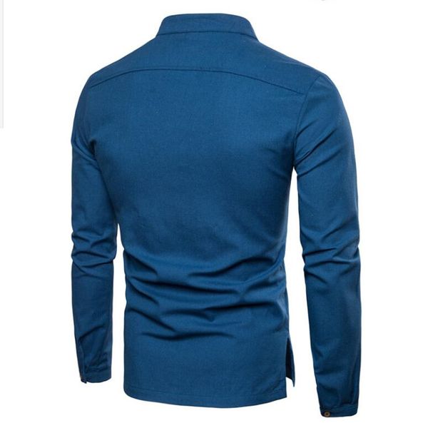 

men's peacock blue pullover style leisure long-sleeve shirt, men's fashion leisure business sports long-sleeve shirt, White;black