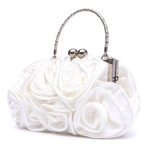 

floral ladies clutch bag women evening party bag prom bridal diamante baguette