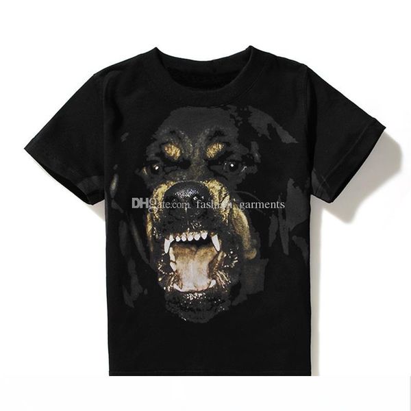 

luxury mens designer t shirts men women hip hop t shirt 3d print rottweiler designer shirt, White;black