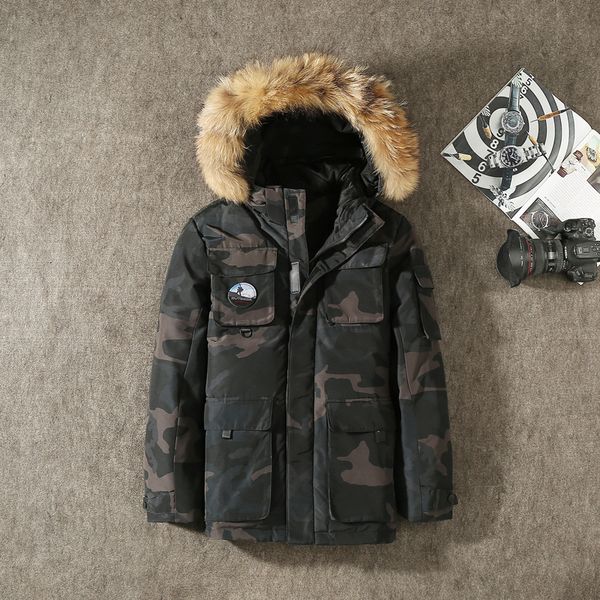 

tcyeek fashion men's down jacket man clothes 2019 streetwear thick duck down jackets casual warm coat hiver casaco 2019008, Black