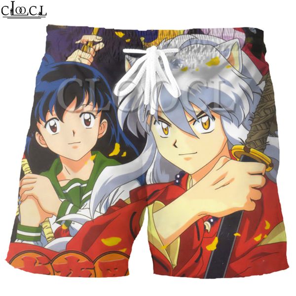 

cloocl японское аниме inuyasha боксерские шорты для мужчин 3d печатные модные 2020 новый летний досуг хип-хоп спортивные шорты, White;black