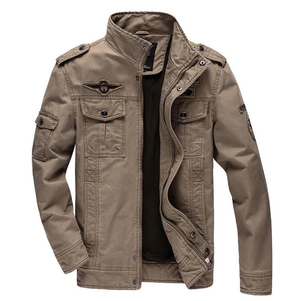 

casual army military jacket men plus size m-6xl jaqueta masculina air force one spring & autumn cargo mens jackets coat famous, Black;brown