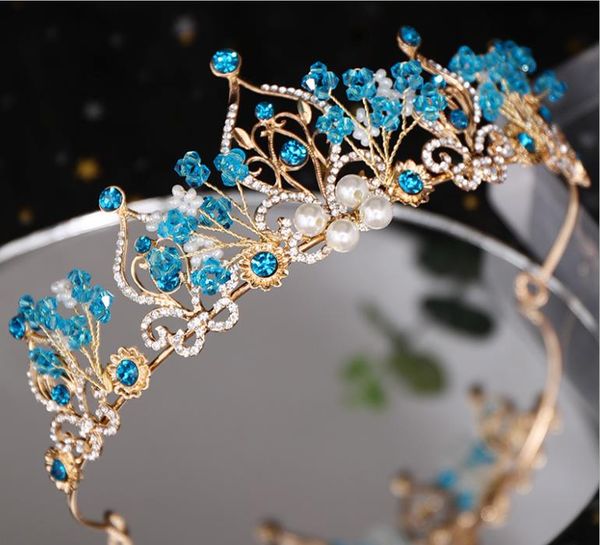 

bridal jewelry crystal woven crown headband children's show headwear dress accessories crown, Silver