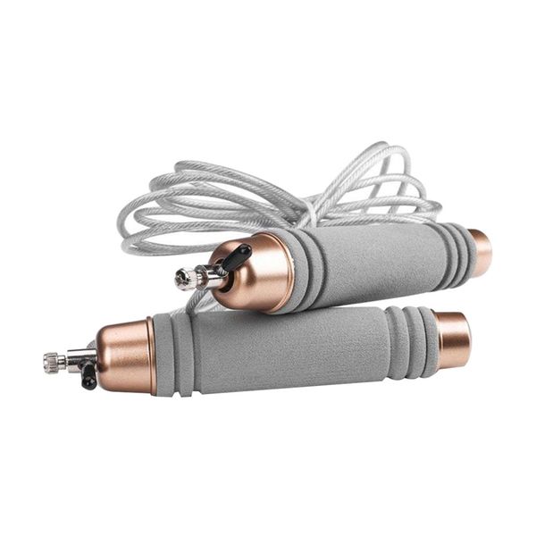 

jump rope comfortable foam handles, non- skipping rope pvc steel cable for exercise fitness working out, length adjustable
