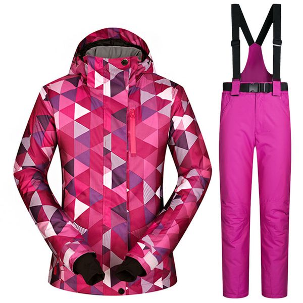 

winter ski suit women's windbreaker women's snowflake coat pants ski suit