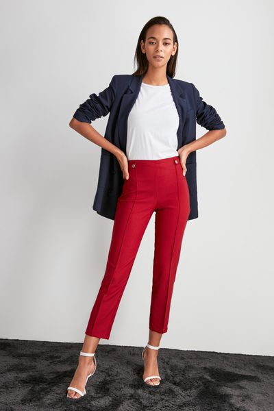 

trendyol studs detailed pants twoaw20pl0598, Black;white