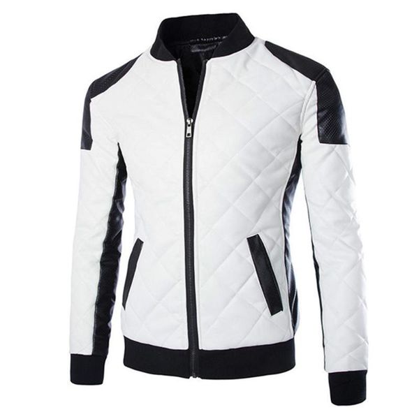 

winter autumn men's collar pu leather jacket black and white color large size motorcycle leather jackets size m-5xl, Black;brown