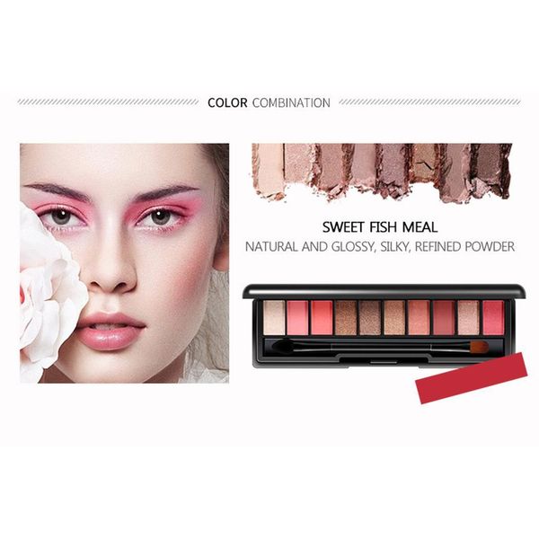 

10 colors highlight matte long lasting eyeshadow palette 15g make up palettes smear highlight, shadow china