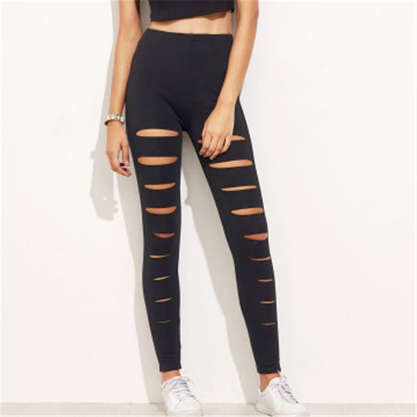 

женщины дизайнер сексуальная дырочка плотно йога leggingsc929, Gray