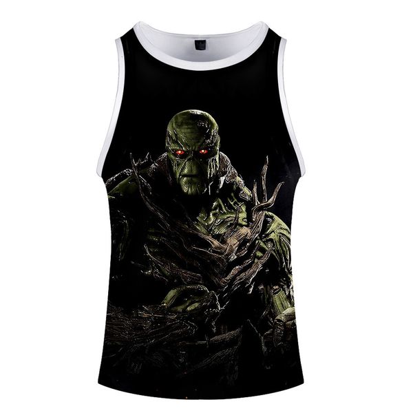 

swamp monster 2019 3d trend leisure time men and women motion vest, Black;green