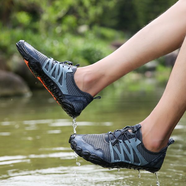 

outdoor sports upstream aqua shoes air mesh men fishing water beach shoes quick dry hiking women swimming sandals sneakers